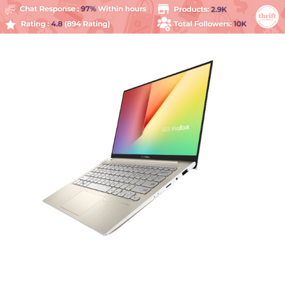 Asus Laptop Vivobook S13 S330 Series  i7-8550U, NVIDIA® GeForce® MX150, 8GB RAM, 256GB M.2 SATA SSD, 42WHrs, 3S1P, 3-cell Li-ion, 13.3-inch Panel Size, Backlit Chiclet Keyboard  Fairly Used-Unsealed-Good Packaging