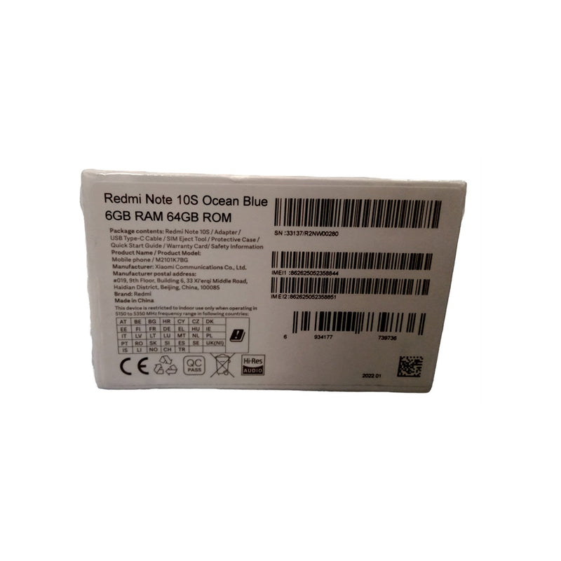 Redmi Note 10S 6/64GB - Sealed