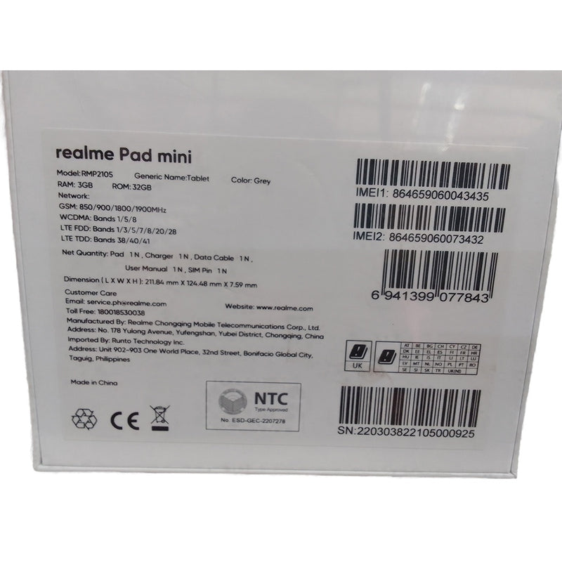 Realme Pad Mini 3/32gb - Sealed & Authentic