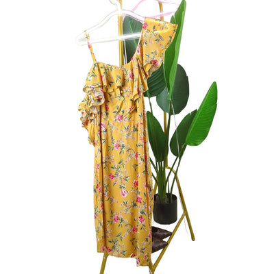 Joaquina Asymmetrical Ruffle Dress – brand new, great deal, Multi-size