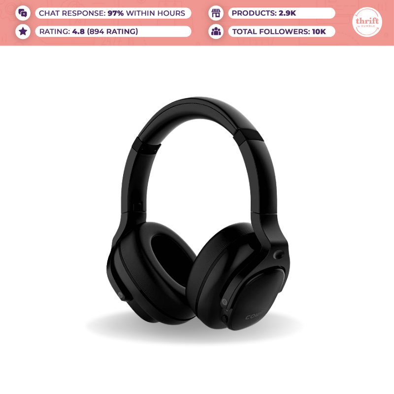 HUMBLE Cowin E9 Wireless Bluetooth Headphone with Active Noise Cancelling 30-36h Playtime Black