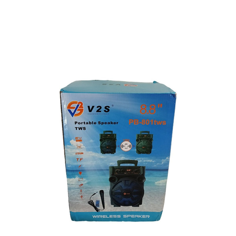 V2S Portable Speaker 8*8inch (PB-801tws)