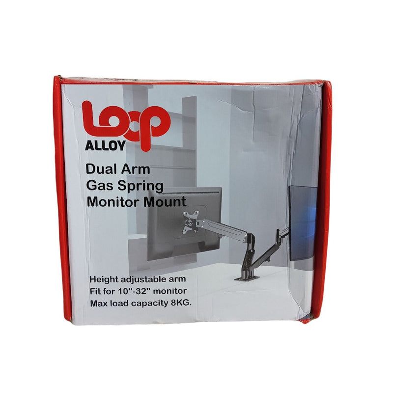Loop Alloy Dual Arm Gas Spring Monitor Mount (Fit For 10-30 Monitor)