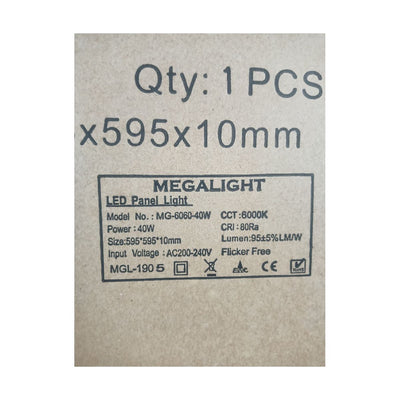 Led Panel Light Megalight (mg-6060-40w)