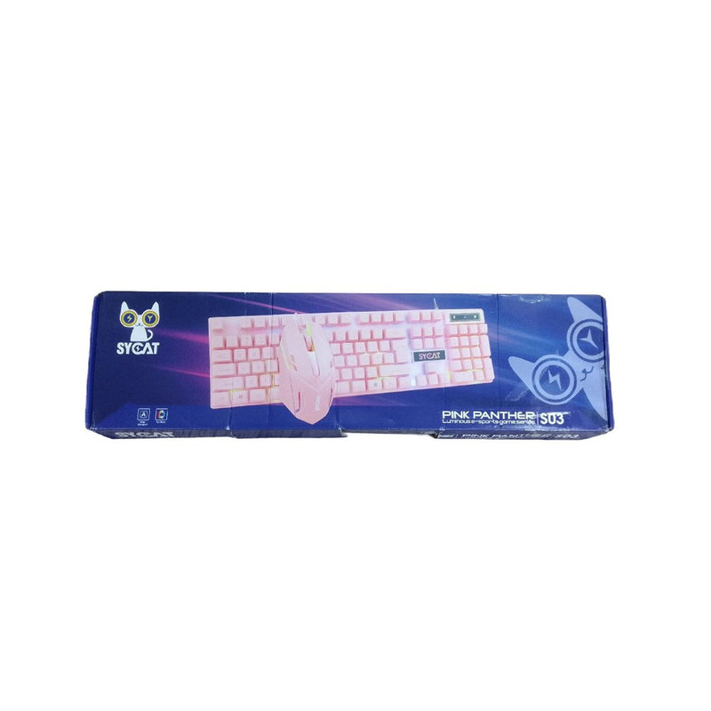Sycat Pink Panther SO3 Keyboard and Mouse Set