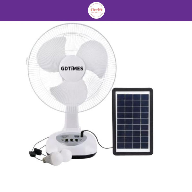 GDTIMES Rechargeable Fan Solar Set (GD-8019)
