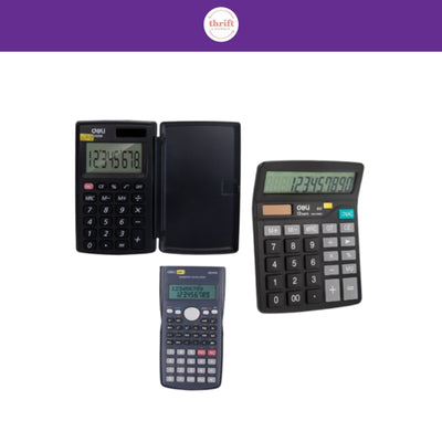 Deli E39219 8 Digit Pocket,Deli D82MS 10+2 Digits Scientific, E837 12 Digits Desktop Calculator