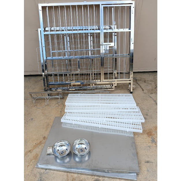 HUMBLE Stainless Steel Dog Cage Set