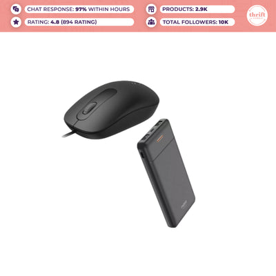 Humble - Rapoo 10000mAh Powerbank (S1005) and Wired Mouse (N200)