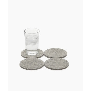 Humble Graf Lantz Bierfilzl Round Wool Coasters Placemat Granite, Sage, Radiant 4pcs Set