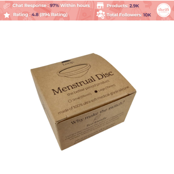 HUMBLE - Loop Menstrual Disk (Large) | Unsealed - Good Packaging