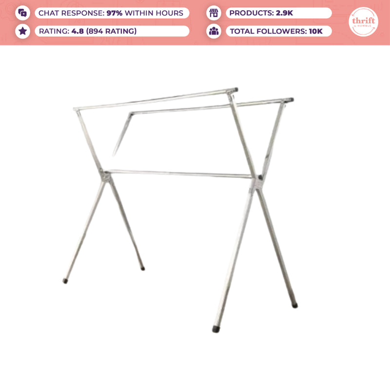 HUMBLE Three-Bar Stainless Steel Clothes Rack