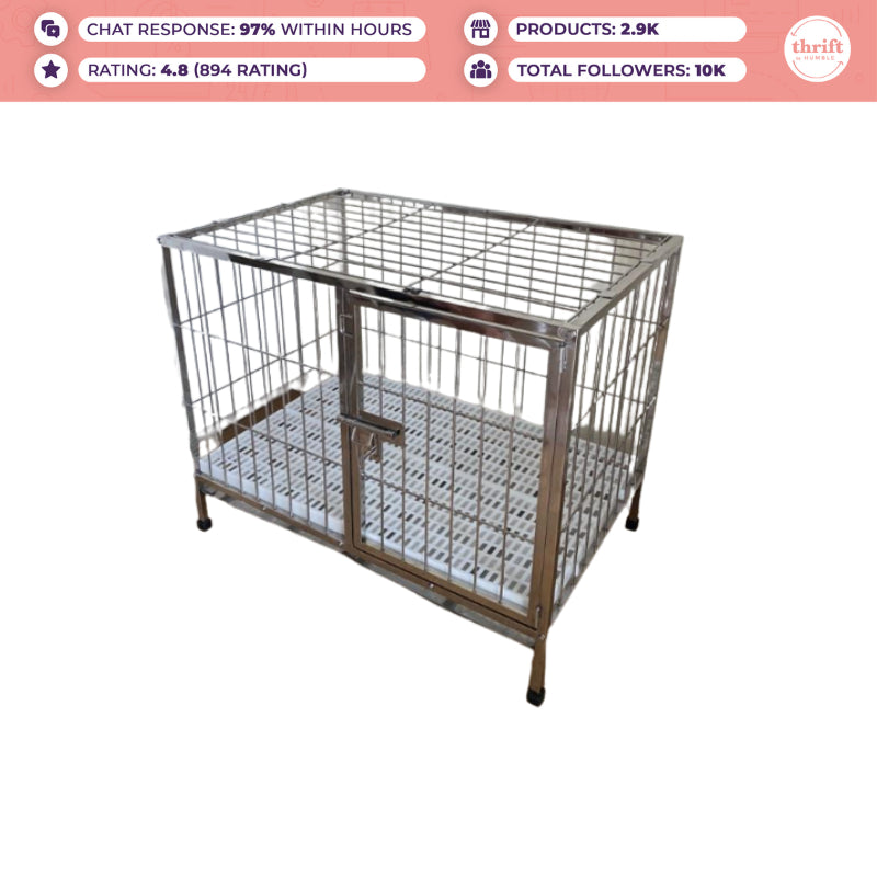 HUMBLE Stainless Steel Dog Cage Set