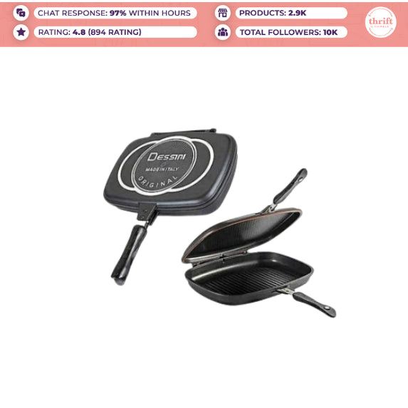 HUMBLE Dessini Italy Double Sided Grill Pan 36cm