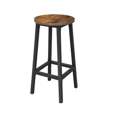 HUMBLE Wooden Seat Industrial Bar Stool