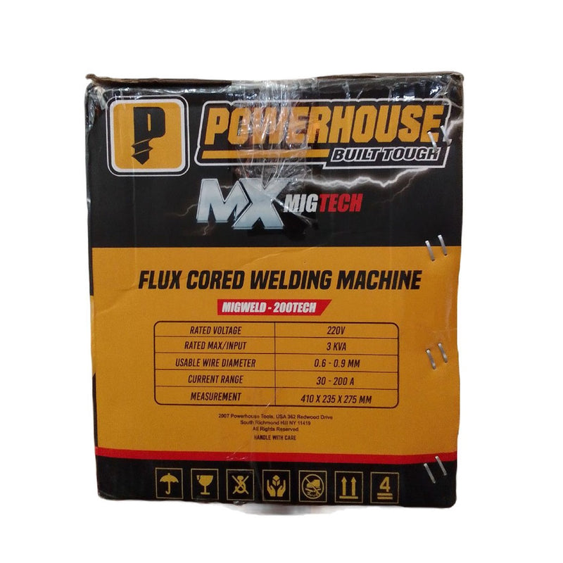 POWERHOUSE Professional Series Flux Cored Portable Welding Machine Migweld-200Tech