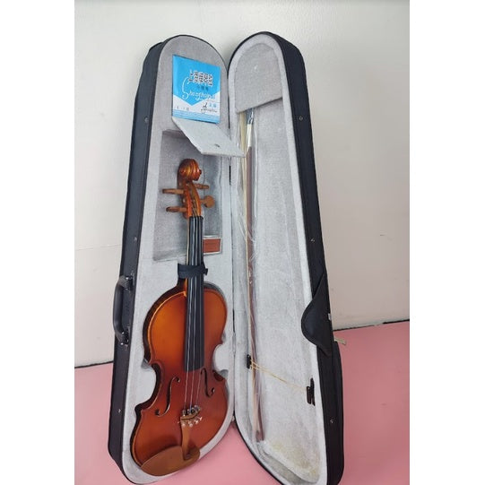 Violin Solid Wood Instrumental Size 3/5 with Free Rosin