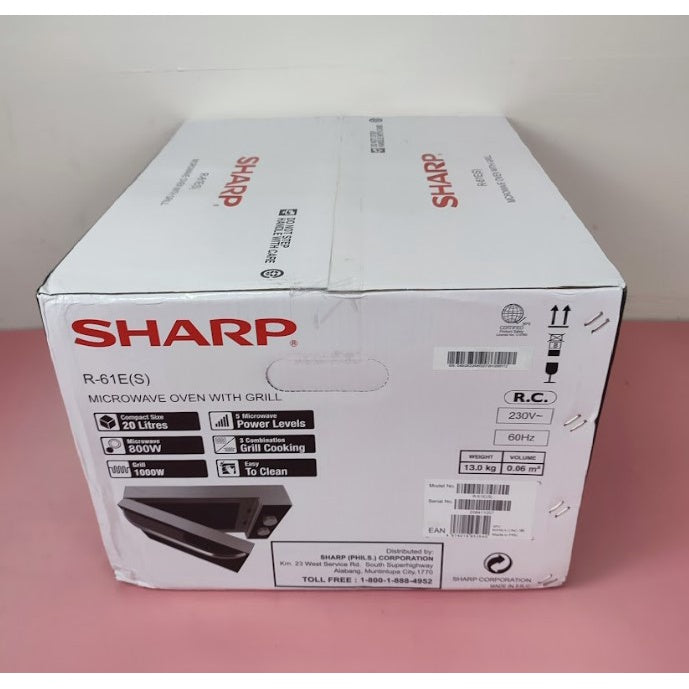 Sharp Microwave Oven With Grill 20L R-61E (S)
