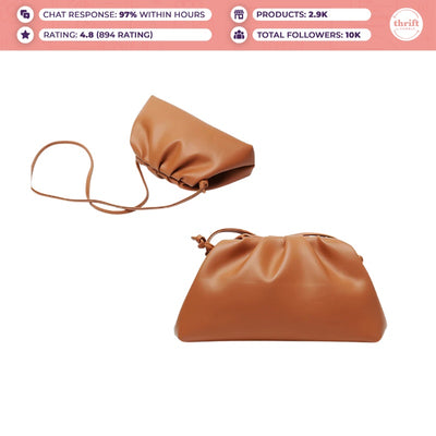 Humble Burten Hyde Esme Dumpling Bag for Women, Bags for School Girls, Fashion Leather, Brown