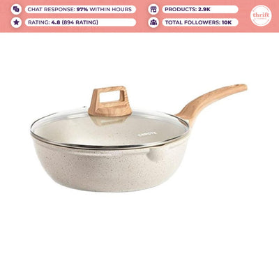 Carote Ice Cream Fry Pan with Lid 28cm