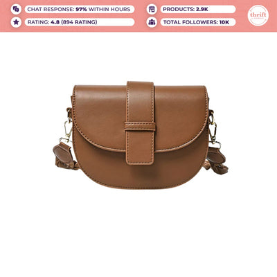 Humble Burten Hyde Sylvie Saddle Bag for Women, Bags for School Girls, Fashion Leather Brown