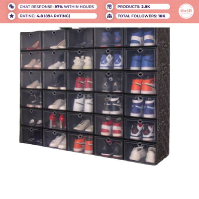 Six Grid Plastic Shoe Cabinet