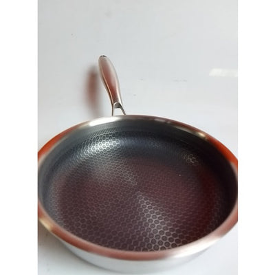 Humble Pepper Basics 3-Ply Stainless Steel Frying Pan With Glass Cover 20cm Kitchen Tools Non-stick