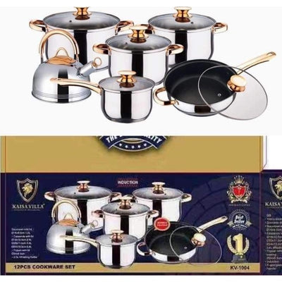HUMBLE - Kaisa Villa KV-1004 12 Piece Stainless Steel Induction Cookware Set