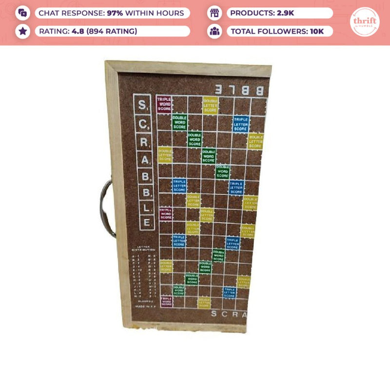 Wooden Scrabble Board Game