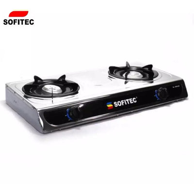 SOFITEC Heavy Duty Double Burner Gas Stove Stainless Body SGS-0202